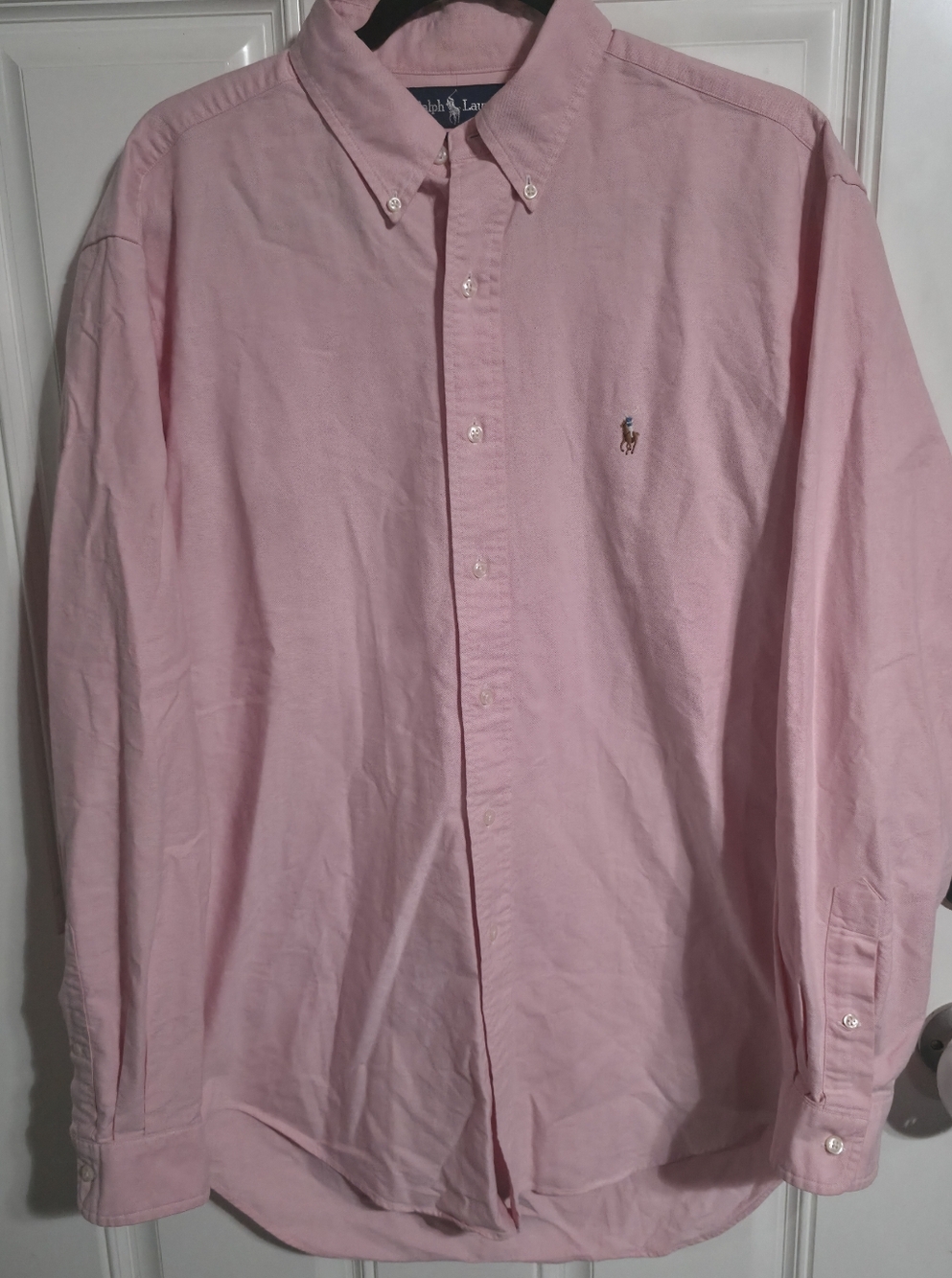 Ralph Lauren Yarmouth Men's Pink 100% Cotton Oxford Button-Down Shirt 16-35
